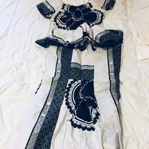 African two piece dress